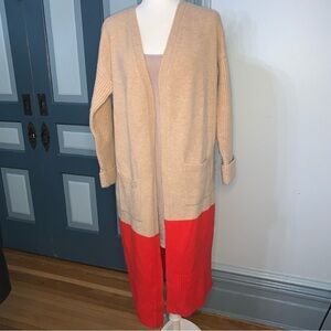 Tabula Rasa Long Open Cardigan Size Small